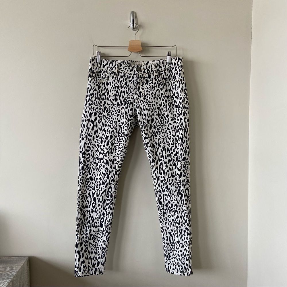 Denim & Supply Zebra Printed Skinny Jeans (Size:30)